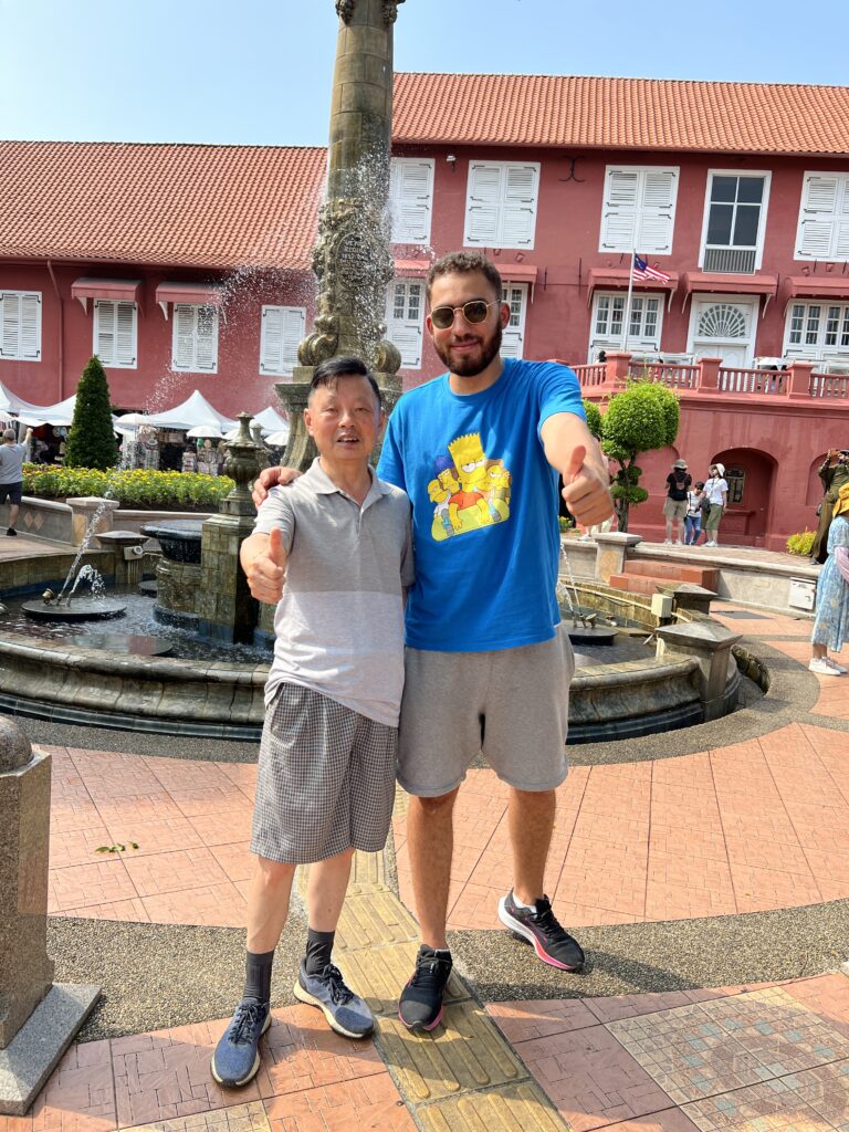 making friends in Malaysia with one from China