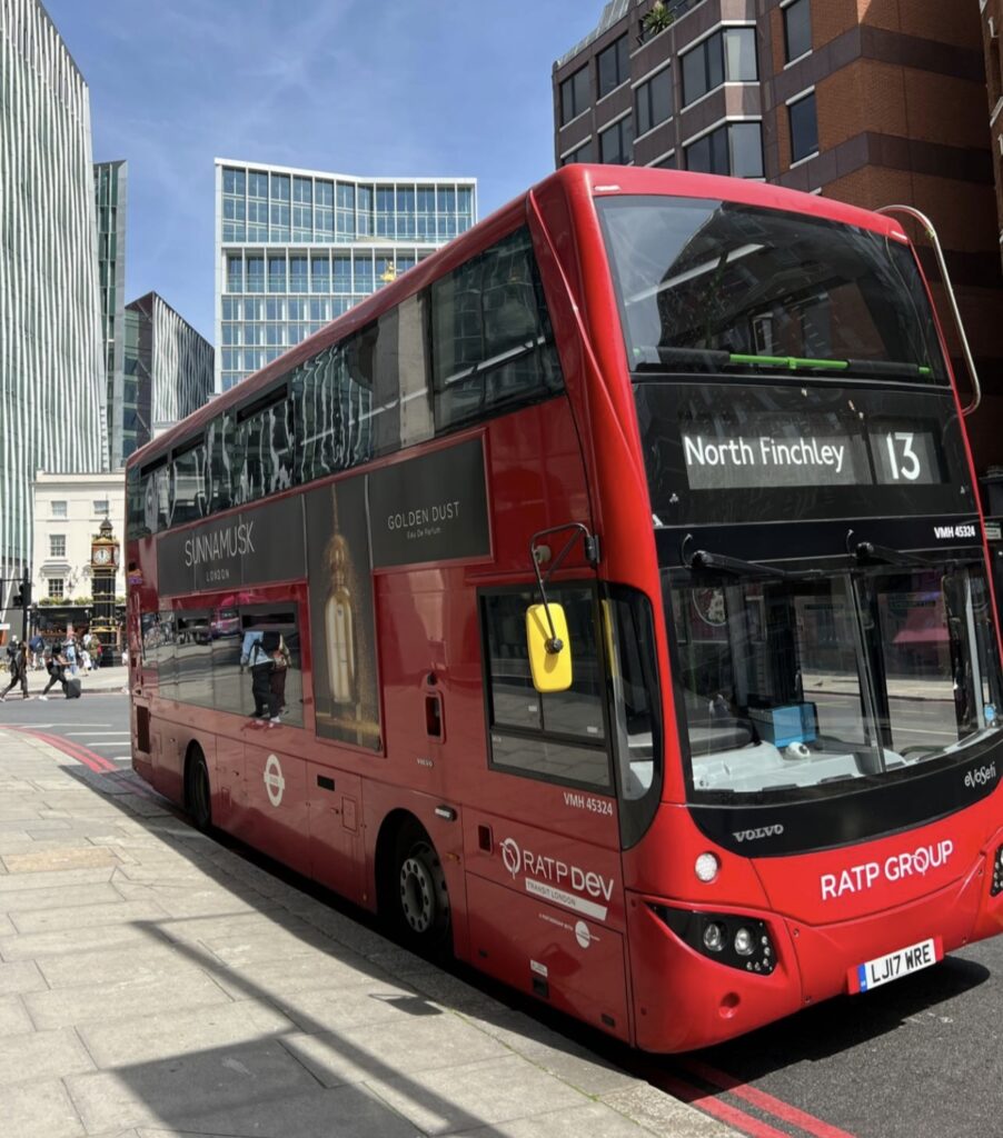 its an bus in london one of best public transprotation in europe