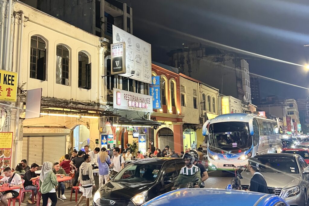 Kuala Lumpur Public Transportation in Chinatown Street with many people